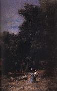 Nicolae Grigorescu In the Woods of  Fontainebleau oil on canvas